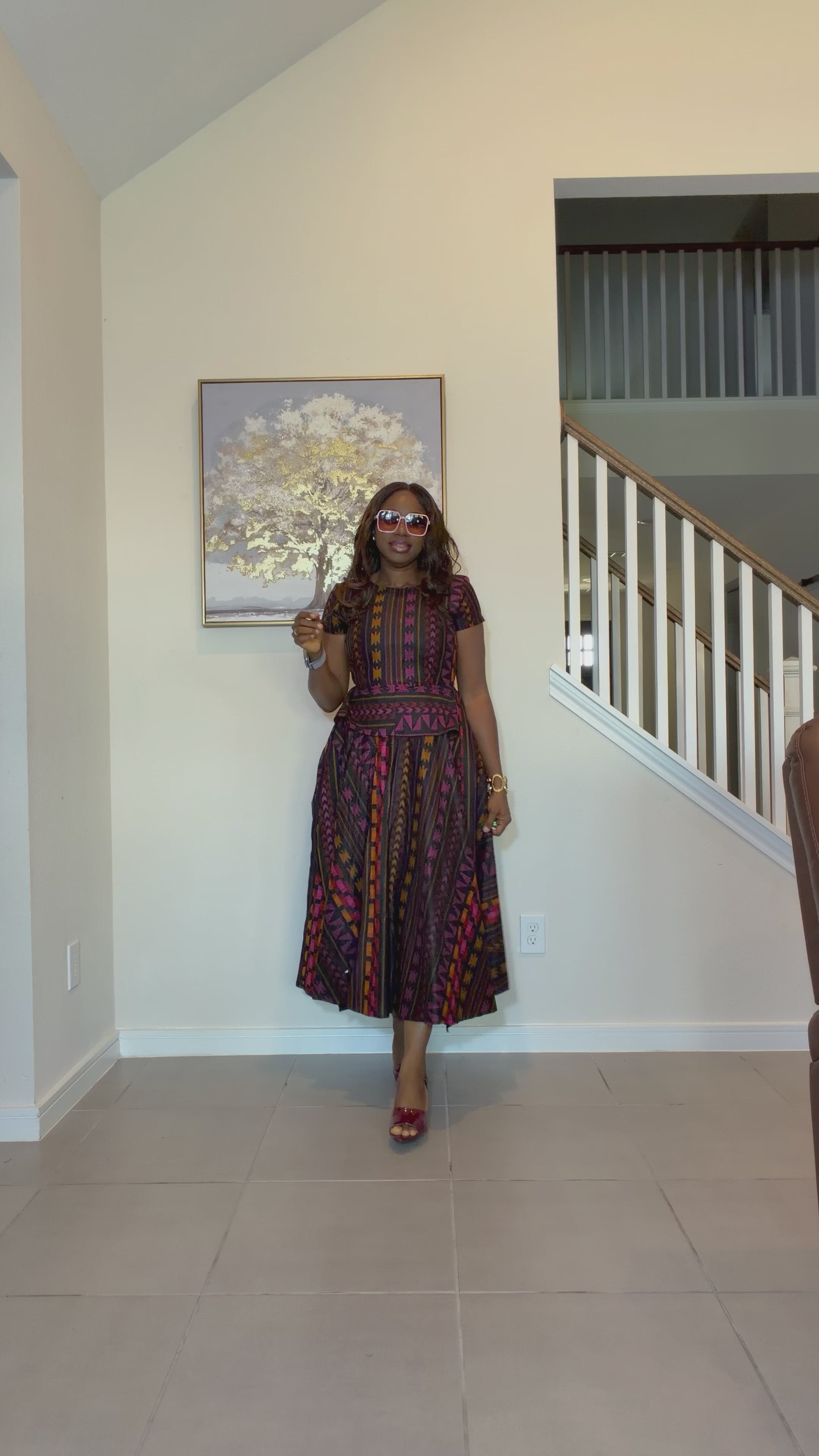 Ankara Flare Maxi Dress